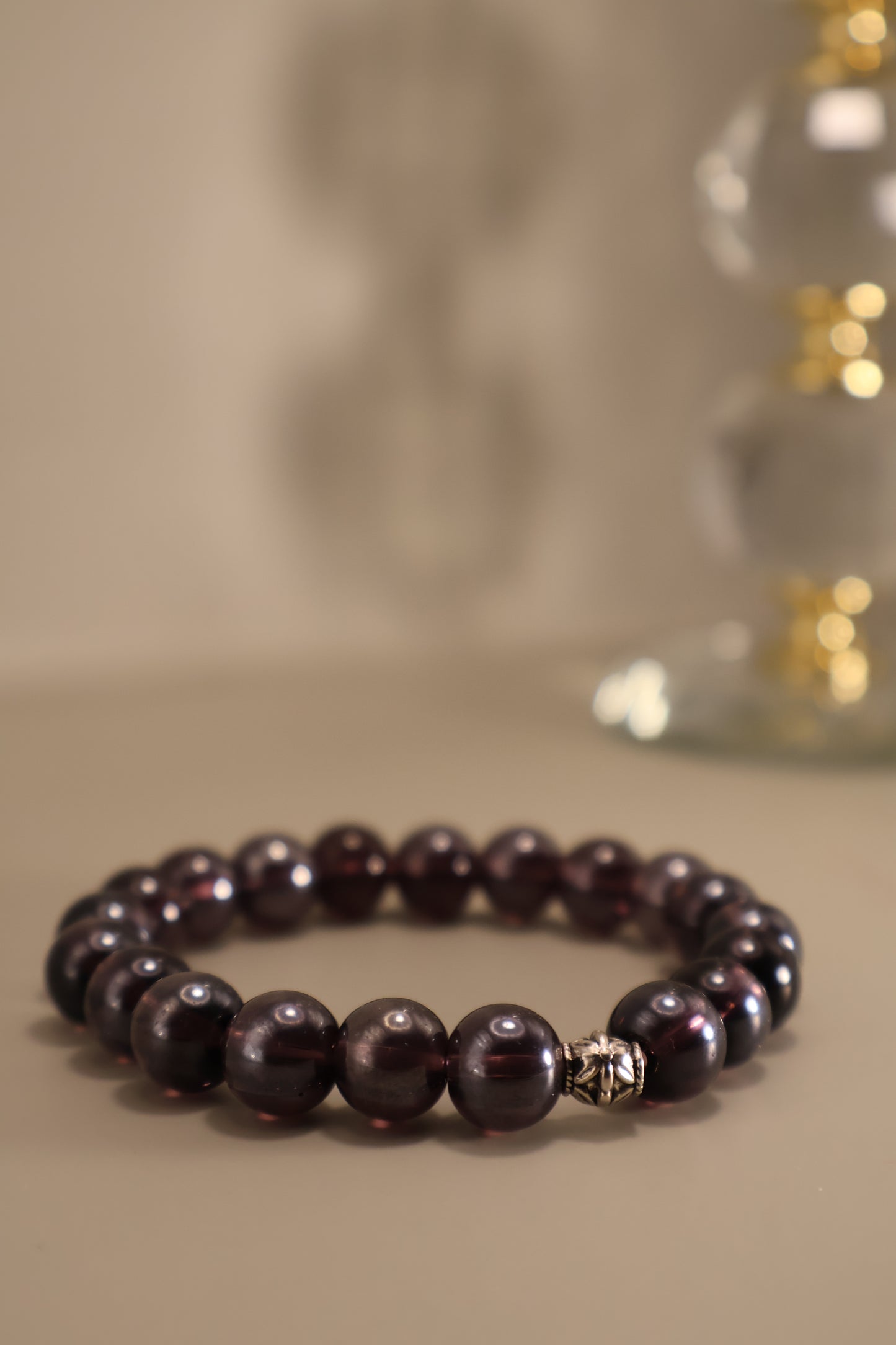 Purple Glass Bead Bracelet