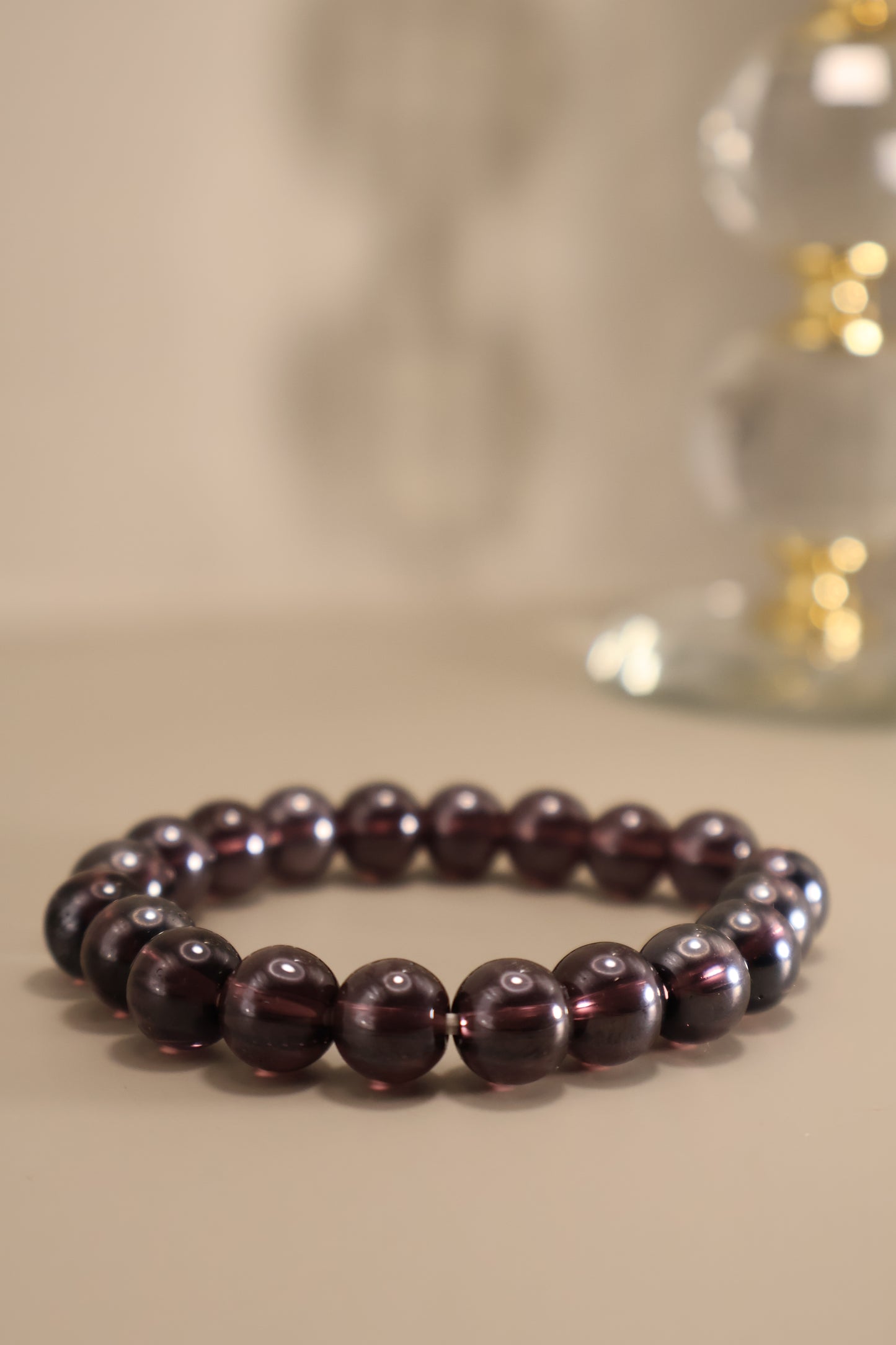 Purple Glass Bead Bracelet