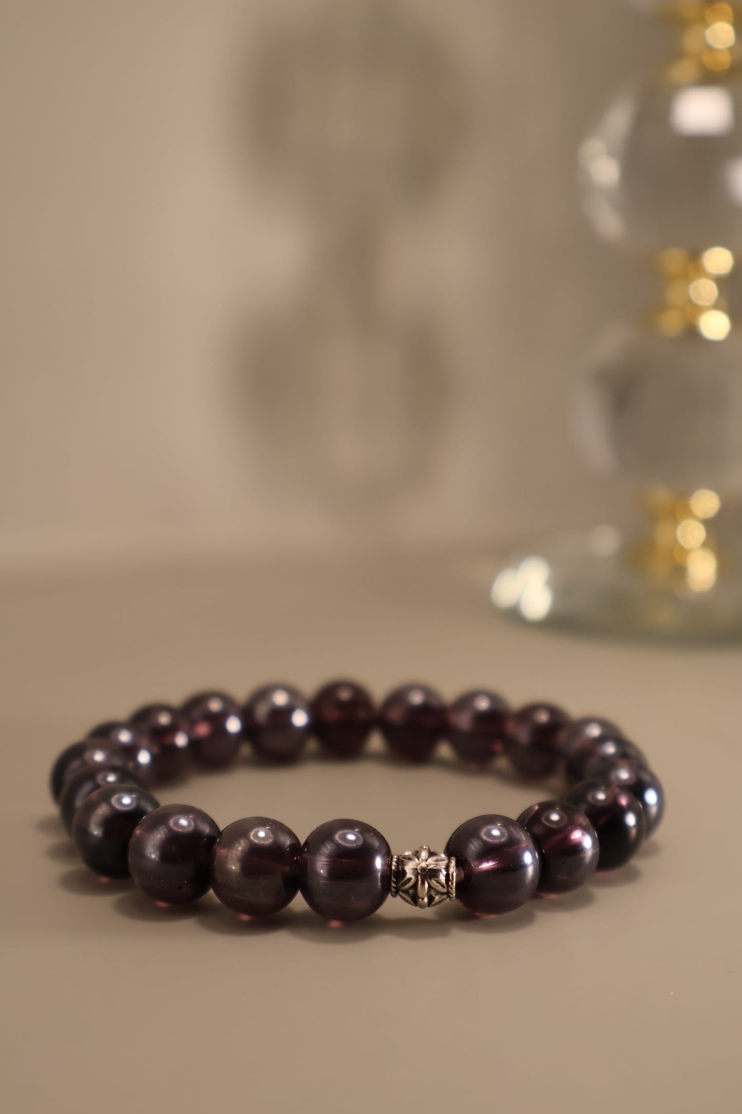 Purple Glass Bead Bracelet